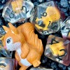 Sage's Baby Squirrel Familiar Resin Polyhedral Dice Set & Figurine