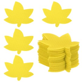 PATIKIL 4 Inch Carpet Spot Markers, 35Pcs Leaf Shape Floor Dots Markers Carpet Spots for Classroom Decoration Elementary Preschool Supplies, Yellow