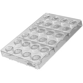 Silikomart Cilindro 01-P Clear Tritan-Plastic Chocolate Mold with 24 Cylindrical Cavities 22mm Diameter x 22mm High