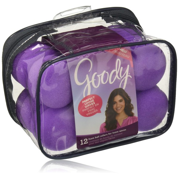 Goody 2 Piece Foam Hair Rollers, Purple