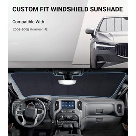 Pigenius Car Windshield Sun Shade for 2003-2009 Hummer H2,Car Window Shades-HyperShield