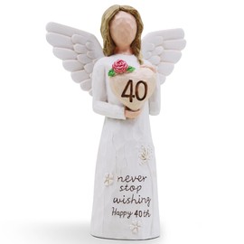 AcowSpt 40th Birthday Gifts Women, 40th Birthday Decorations for Women, 40th Birthday Decorations, 40th Birthday Gifts, 40 Year Old Birthday Gifts for Women, Sculpted Hand-Painted Figurine