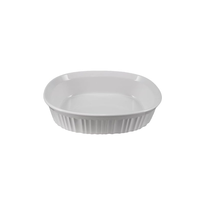CorningWare FS12 1.5qt/1.4L French White Oval Ceramic Casserole Bakeware Dish