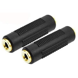 Inovat 2pcs Gold Plated 3.5mm Stereo Jack to 3.5mm Audio Female to Female Adapter Connectors