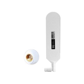 Vecys 4G LTE Antenna SMA Male Connector 15dBi 4G/5G High Gain Omni Directional Glue Stick Antenna 600-6000Mhz(White,1 Pcs)