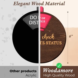 Woodamore Office Door Sign Available and Away - 6 Options Funny Do Not Disturb Door Hanger Sign for Office, In A Meeting Signs for Doors, Work from Home Privacy Signs