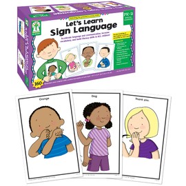 Key Education 160 American Sign Language Flash Cards for Kids, ASL Flashcards for Preschool, Kindergarten, 1st and 2nd Grade Learners With Signing Illustrations