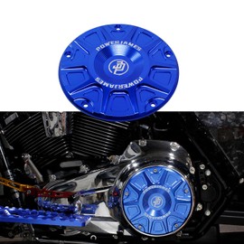 POWER JAMES 7.56" Gold Primary Derby Clutch Cover for Harley Davidson 2016-2024 Touring and Trike Models, 15-Later FLHTCUL and FLHTKL (Anodized Gold)