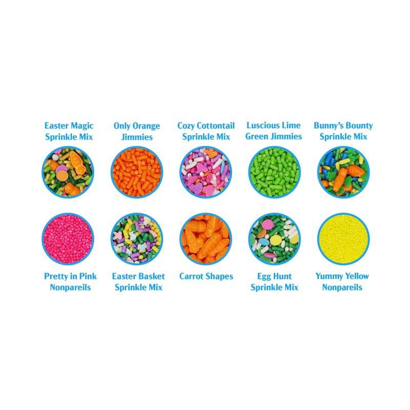 Mystic Sprinkles Easter Sprinkle Mixes (Bunny's Buffet Sprinkle Decorating Kit