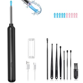 LEZHUAN Ear Cleaner with Camera with 10 Replacement Tips 8 Pcs Ear Picks for Android/iOS