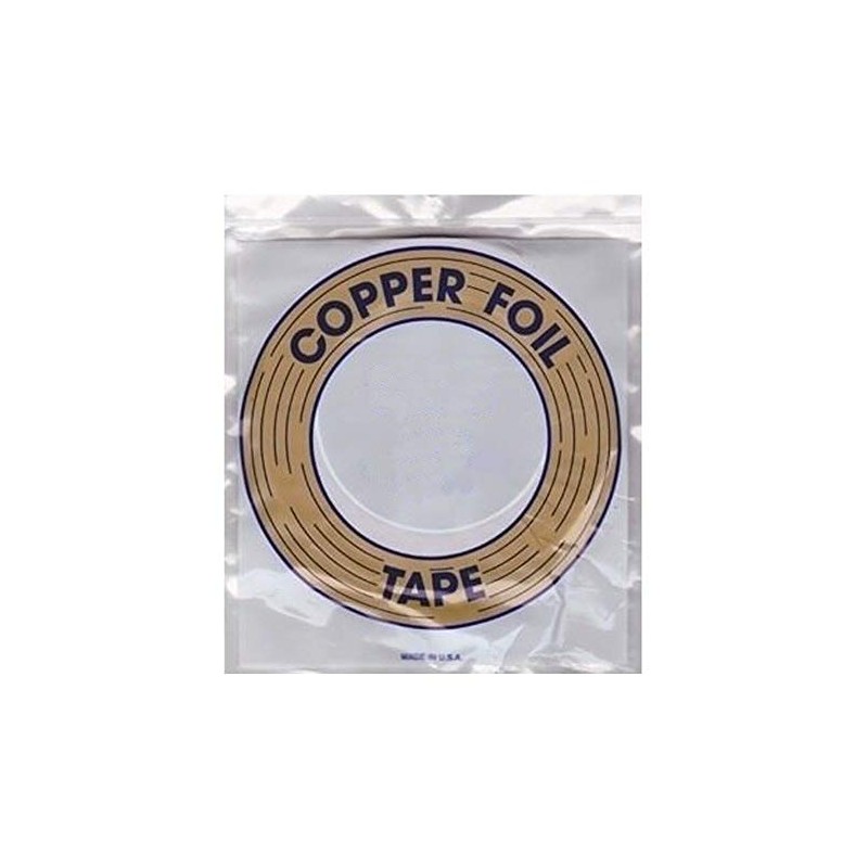 Edco 7/32"x 36Yds.Copper Foil Black Back Tape for Glass