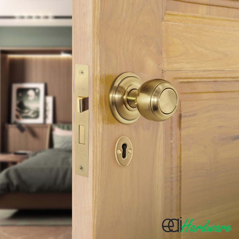 EAI Satin Brass Sashlock - Fire Rated & CE Approved