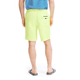 Nautica Men's Standard Solid Quick Dry Classic Logo Swim-Trunk, Blazing Yellow 1