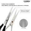 2 Tijeras Profesionales de Acero Inoxidable para Bigote y Barba