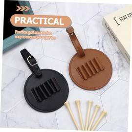 Sosoport 5pcs Golf Ball Marker Tool Tee Holder for Golfing Men's Golfing Supplies Leather Tee Carrier Tees Organizer for Men