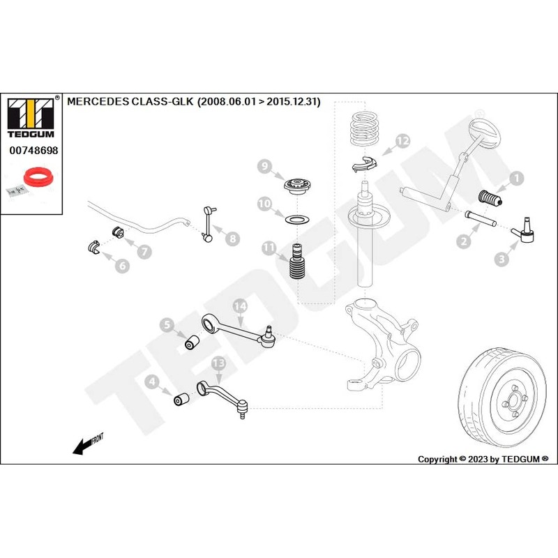 TEDGUM 00748698 POLYURETHANE BRAKE FORCE AMPLIFIER SEAL