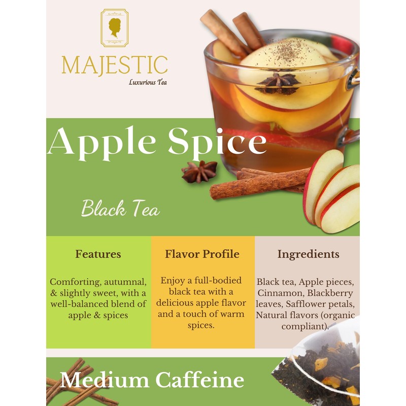 Majestic Tea_ APPLE SPICE | Black Tea | Natural ingredients|