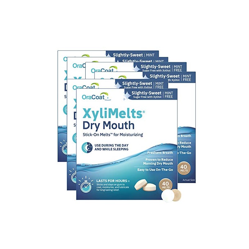 Oracoat XyliMelts for Dry Mouth - Mint-Free (240 discs) by