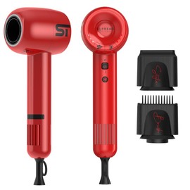 Supreme Trimmer Blow Dryer | Fast Drying & Low Noise  1400W Brushless Motor  Hair Dryer | Magnetic Attachments, 3 Heat & 3 Speed Settings + Cool Shot - Color: Black