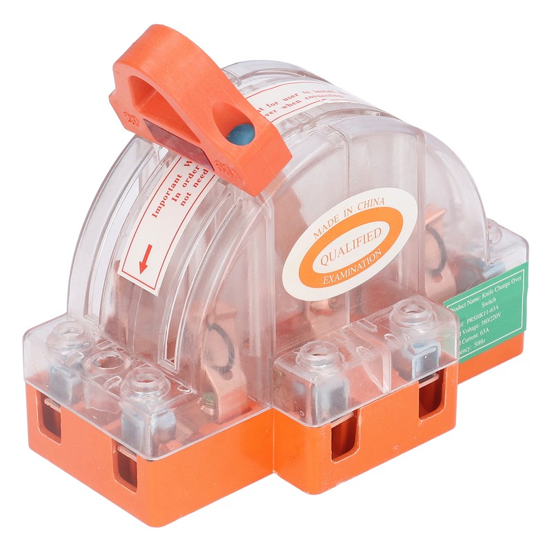 Knife Switch 2P 63A Pure Copper LED Bidirectional Dual Throw