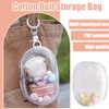 Transparent Doll Bag Protective Case with Small Soft Ball, 17