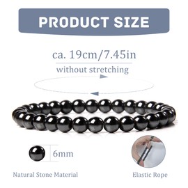 LOCCY Genuine Natural Stone Bracelet for Women, 6 mm Pearl Bracelet, Natural Stone Bracelet, Yoga Bracelet for Men, Women for Birthday, Father's Day, Mother's Day, Valentine's Day, Christmas Gifts,