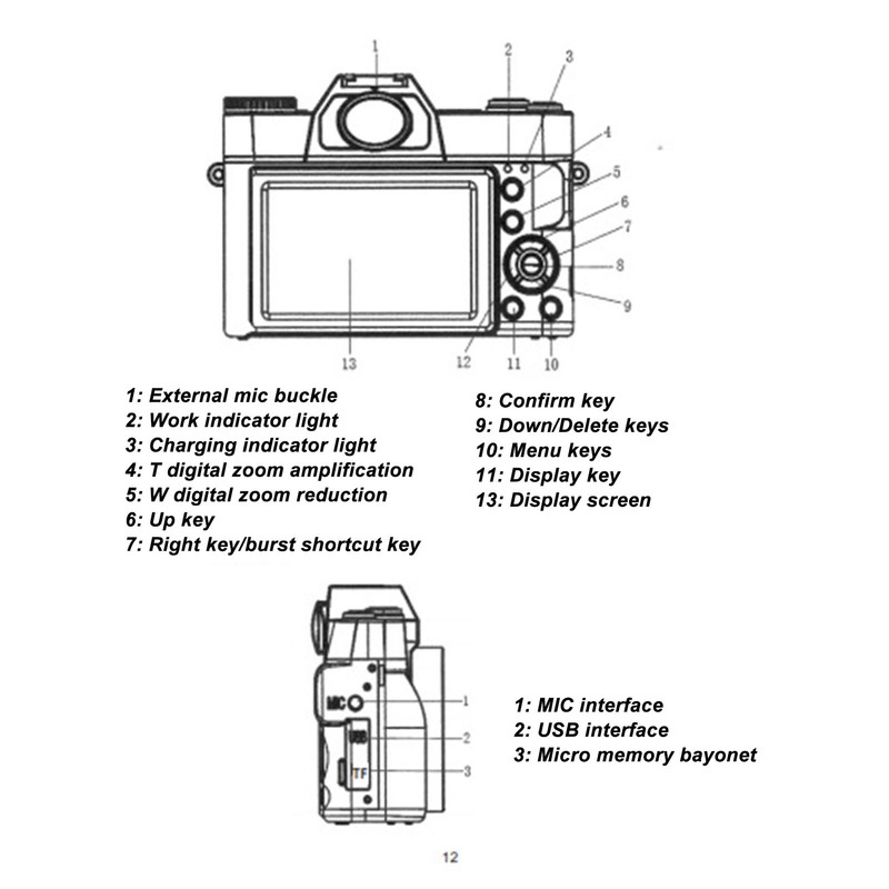 4K Digital Camera 16x Digital Zoom 48MP Vlogging Camera with