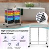 COSTWAY 12-Drawer Rolling Storage Cart, Moveable Art Craft Organizer W/Lockable