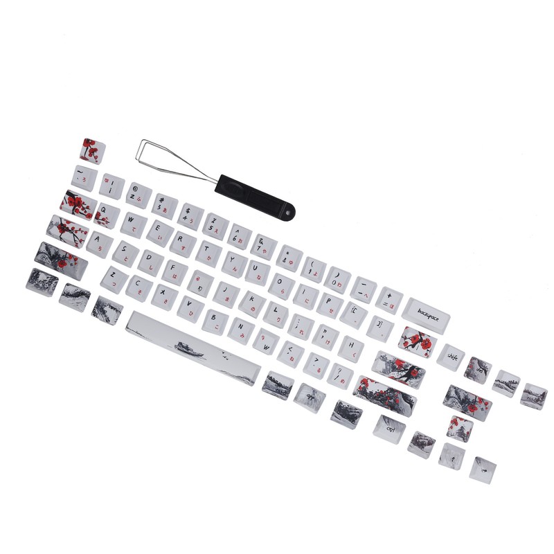 Keycaps PBT 5Sided Sublimation 71 Keys Keyboard Caps for Mechanical