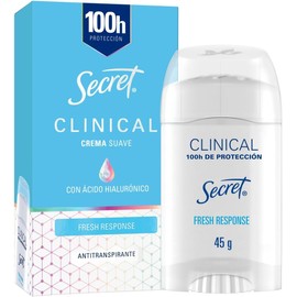 Secret, Desodorante Clinical con Ácido Hialurónico, Fresh Response, 45 GR
