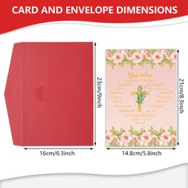 VANLOVEMAC Baptism Gifts for Girls Boys Confirmation Card for Girls Boys Baptism Cards for Granddaughter Christening Card for Boys Catholic Christian Religious Gifts for Women Christmas Easter Basket