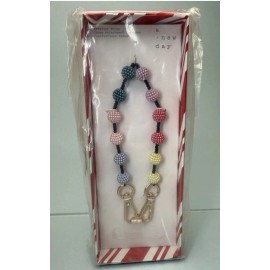 A New Day Wristlet Phone/Bag Bead Strap Clasp Multicolor Colorful Beaded Charm