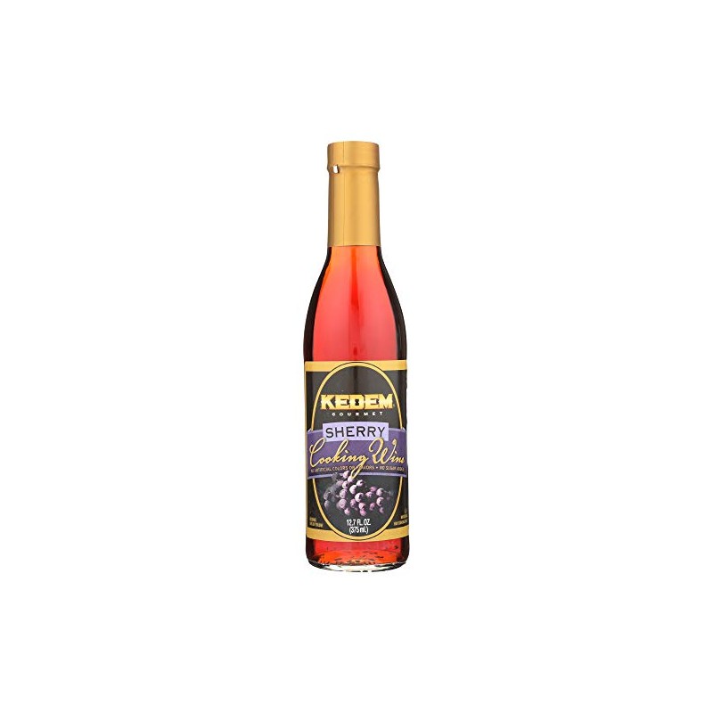 Kedem Gourmet Sherry Cooking Wine 12.7oz Bottle, No Artificial Colors