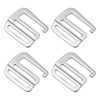 sourcing map Metal G Hooks Webbing Buckles, 4Pcs 1.5" 38mm
