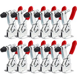 ZOENHOU 12 Pack 198 lbs 201B Toggle Clamp, Quick Release Horizontal Hand Tool Toggle Clamps, Red Holding Heavy Duty Antislip Toggle Clamp Tools