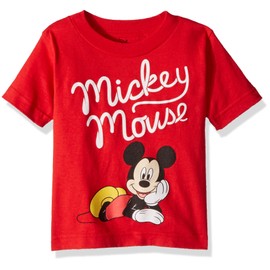 Mickey Mouse Boys Toddler T-Shirt, red, 3T