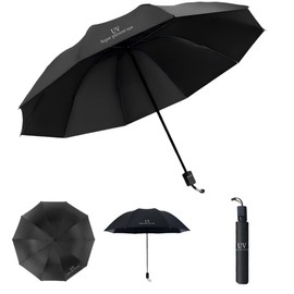 auisoedy Umbrella Pocket Umbrella Small Umbrella Bag Children's Umbrella Compact Folding Mini Umbrella 99% Outdoor UV Protection Sun Rain Windproof Lightweight Storm Resistant for Men and Women Black