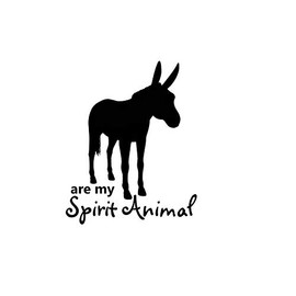 Donkey Jackass Spirit Animal Funny NOK Decal Vinyl Sticker |Cars Trucks Vans Walls Laptop|Black|5.5 x 4.2 in|NOK1194
