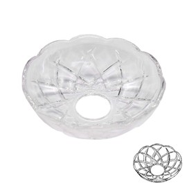 Christoph Palme Leuchten Crystal Light Bowl Diameter 80 mm with 5x Holes Crystal Clear X-Pattern Centre Hole 24 mm