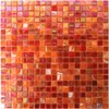 Mosaic Tiles Glass Mosaic Tiles Mother of Pearl Effect Red
