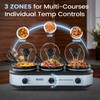 KOOC Triple Slow Cooker Buffet Server and Food Warmer 3x1.5