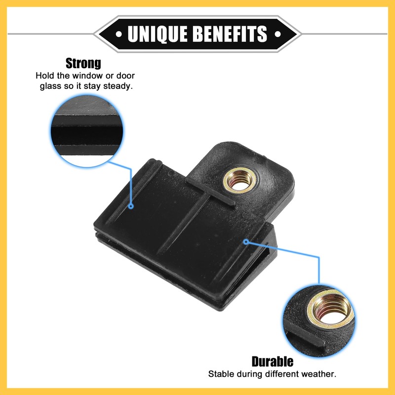 REPAIROCK 2 Pcs Window Door Glass Channel Retainer Clip, 1.73"x1.57"x0.51"