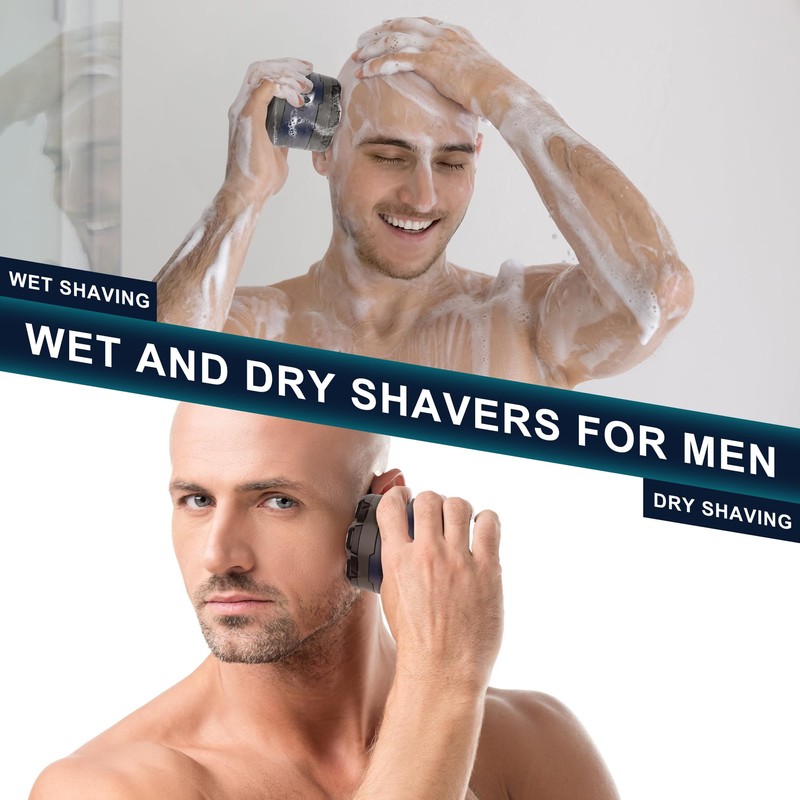 Hatteker Kopf Rasierer für Männer, 7D magnetischer elektrischer Rasierer für