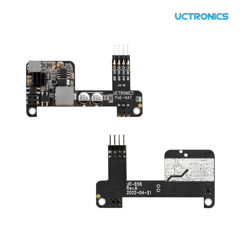 UCTRONICS PoE HAT for Raspberry Pi 4B/3B+, Power Over Ethernet