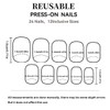 24Pcs Extra Short Press on Nails 4th of July Fake