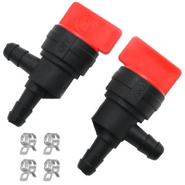 EATAKWARD 2Pcs 698181 Shut Off Valves, 90 Degree Fuel Shut Off Valve, Garden Lawn Tractor Shut Off Valves for 1/8 Inch Fuel Line Replacement for Brigs-straton 494539 697944 Garden Tools