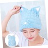 BIUDECO Cat Ear Hair Drying Towel Ultra-Absorbent Fast Drying Cap