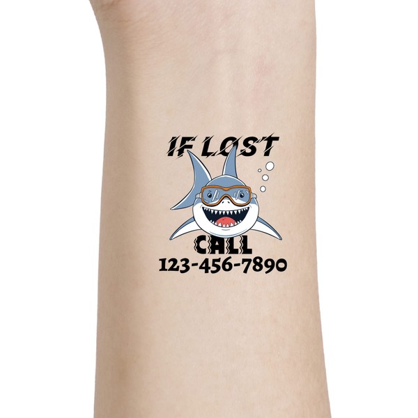 Personalized Tattoos to Prevent Child Lost,Temporary Tattoos with Emegency Call