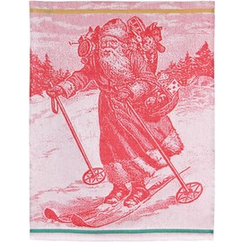 Moutet Torchon Kitchen Towel Tea Towel High Quality Cotton Woven in France Limited Edition Père Noël Santa Claus Vintage