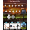 2-Pack 72FT 120 LED White Crystal Globe Solar String Lights